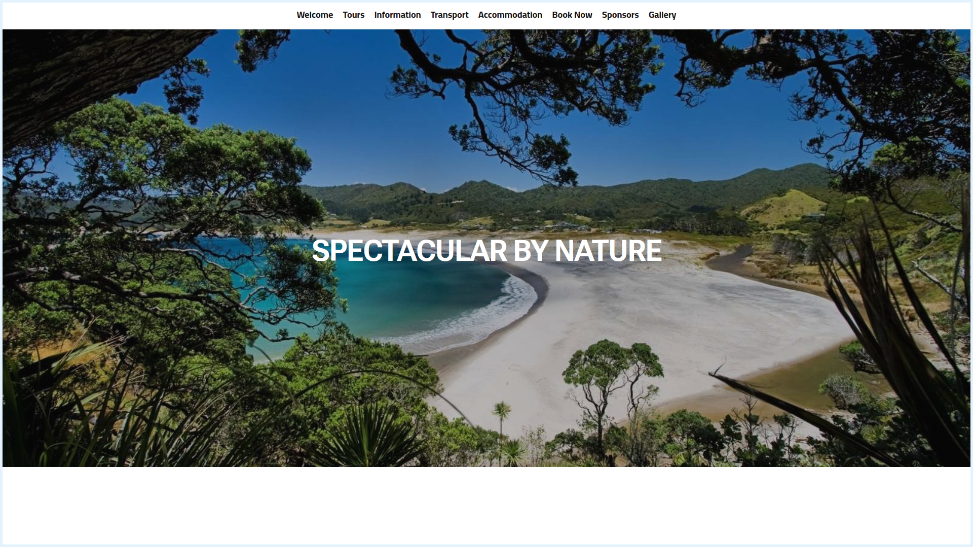 A screenshot of the Spectacular By Nature website